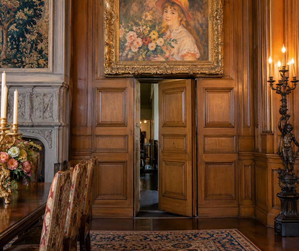 Concealed door inside Biltmore House