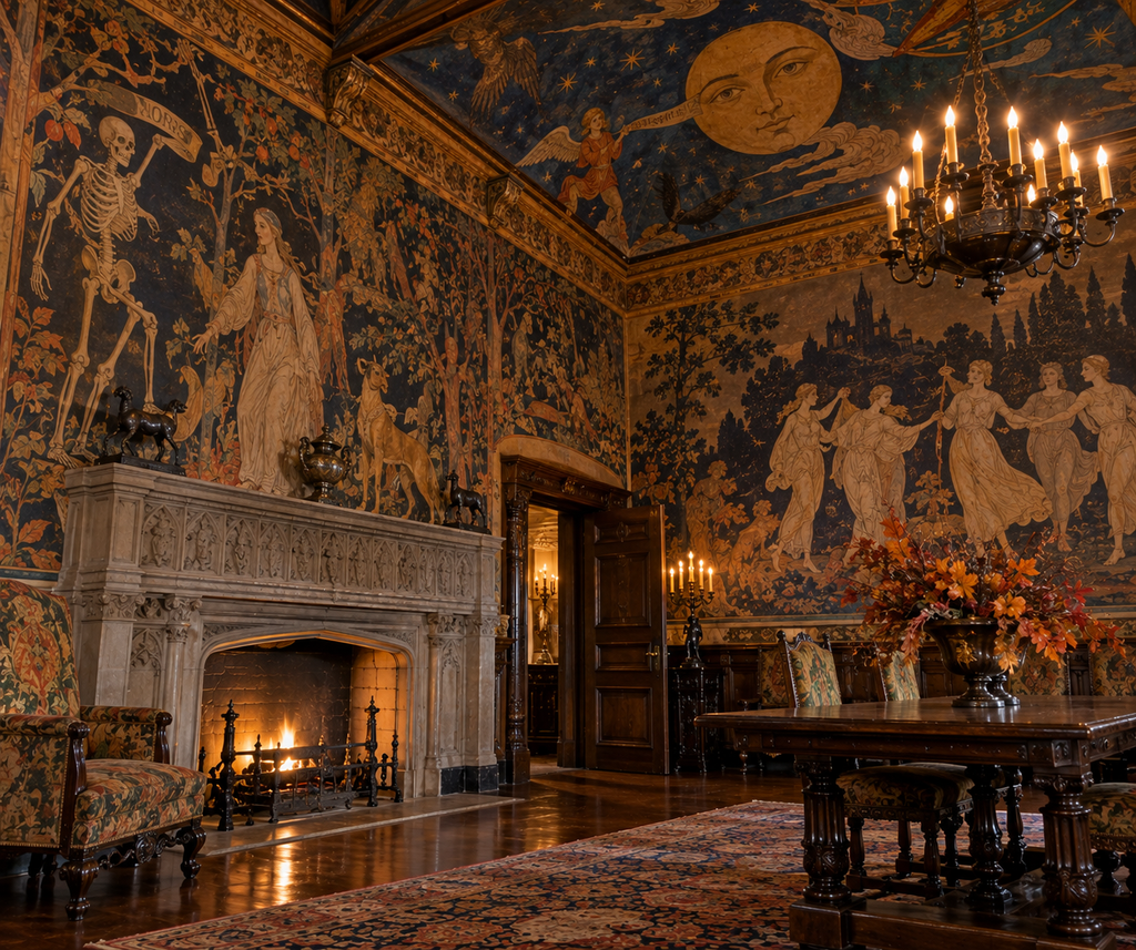 Halloween Room murals at Biltmore House