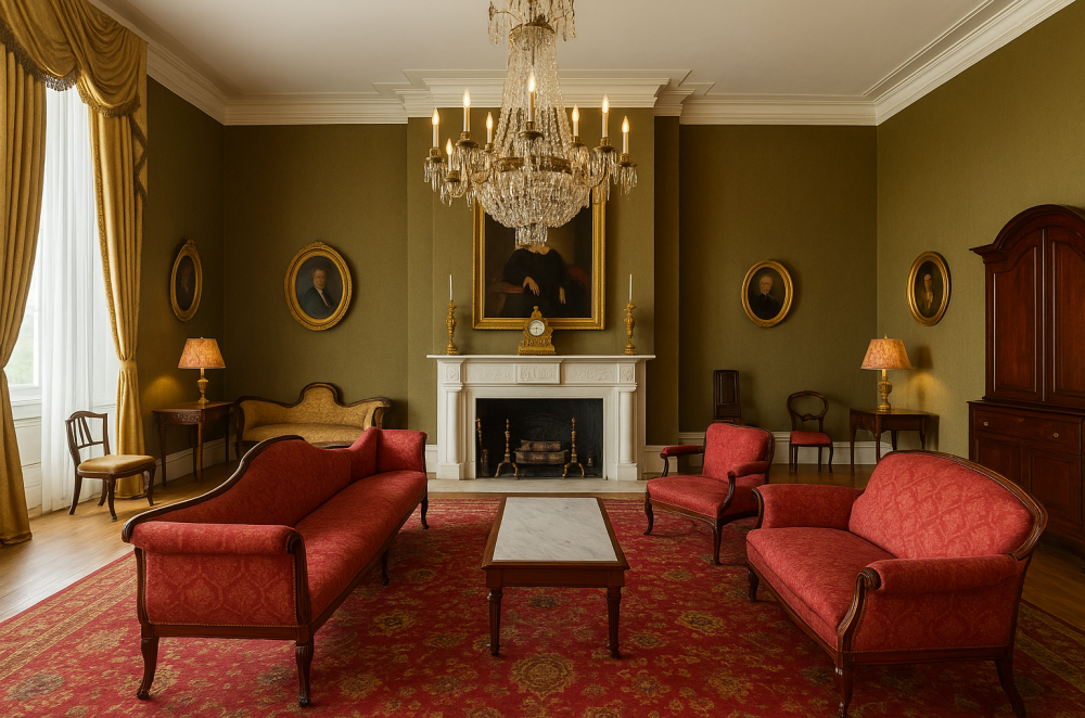 Interior of the Drawing Room at Arlington House